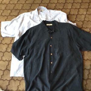 Lot of 2 Tommy Bahama silk shirt